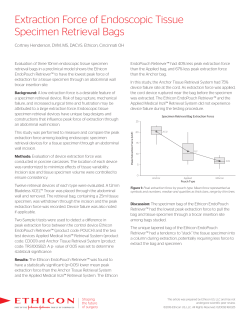 ENDOPOUCH&reg; Specimen Retrieval Bag Extraction Force