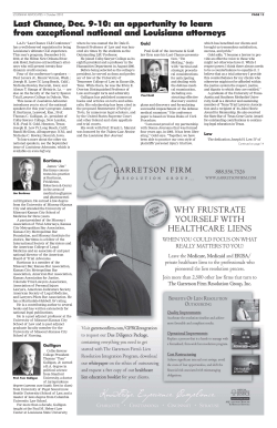 Last Chance, Dec. 9-10 - The Law Firm of Joseph H. Low IV