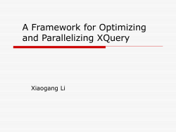 Efficient Evaluation of XQuery over Streaming Data