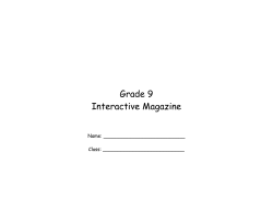 Interactive Magazine assignment