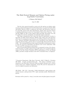 The Risk-Neutral Measure and Option Pricing under Log