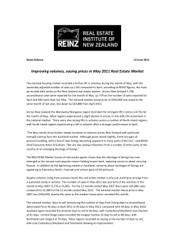News Release 13 June 2011 Improving volumes, easing prices in