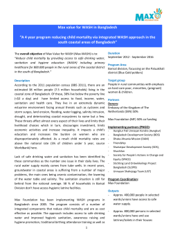 Max value for WASH in Bangladesh