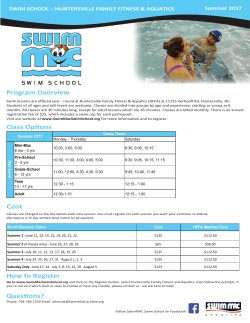 Program Overview Class Op  ons Cost How to Register Ques  ons?