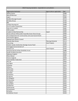 Organisation/individual Agent (where applicable) Ref. Affinity Sutton