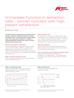 Immediate Function in extraction sites &ndash; proven concept
