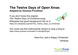 The Twelve Days of Open Xmas