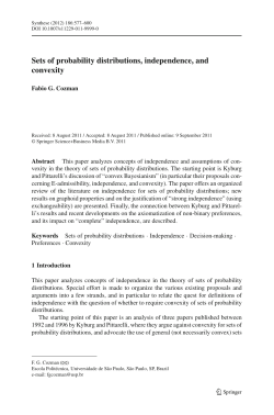 Sets of probability distributions, independence, and convexity