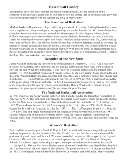 Basketball History