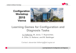 Learning Games for Configuration and Diagnosis Tasks
