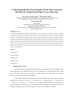 Paper Submission Guidelines