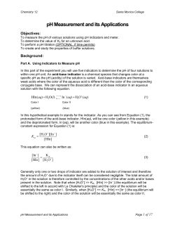 pH Measurement 3-13 - Santa Monica College
