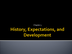 History, Expectations, and Development