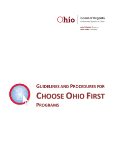 CHOOSE OHIO FIRST - College of Arts and Science