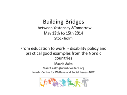 disability policy and practical good examples from