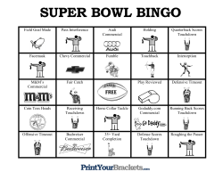 SUPER BOWL BINGO