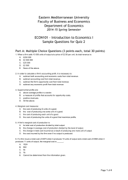 Eastern Mediterranean University Faculty of Business and