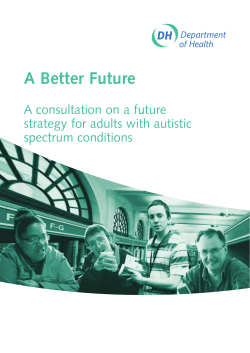 A Better Future - A consultation on a future strategy for adults with