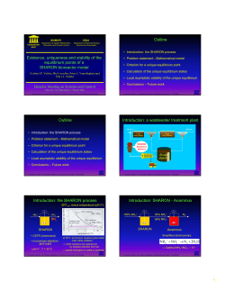Existence, uniqueness and stability of the equilibrium points of a