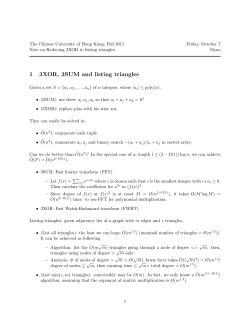 1 3XOR, 3SUM and listing triangles