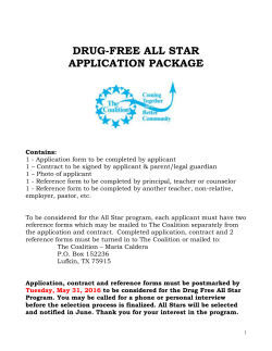 application for drug-free all star