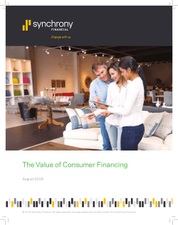 The Value of Consumer Financing