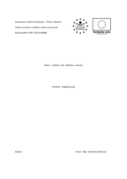 Gymn&aacute;zium Viliama Paulinyho &ndash; T&oacute;tha v Martine Uč&iacute;me sa nielen z