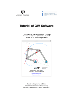 Tutorial of GIM Software - University of the Basque Country
