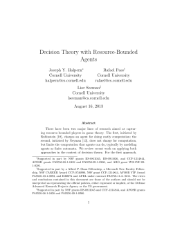 Decision Theory with Resource-Bounded Agents