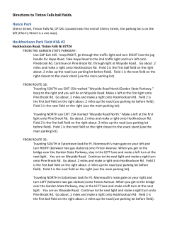 Directions to Tinton Falls ball fields. Hance Park Hockhockson Park