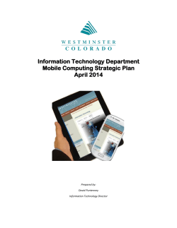 Information Technology Department Mobile Computing Strategic