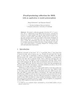 Proof-producing reflection for HOL