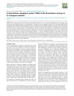 Is flood defense changing in nature? Shifts in