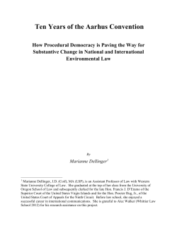 Ten Years of the Aarhus Convention