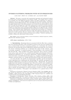G. Bao, J. Lin, P. Li, and F. Triki, Inverse scattering problems with