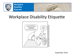 Disability Etiquette in the Workplace.