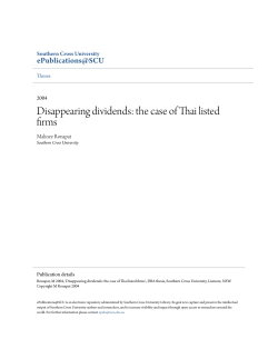 Disappearing dividends: the case of Thai listed firms