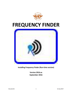 FREQUENCY FINDER Installing Frequency Finder (Run