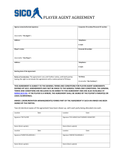 player agent agreement