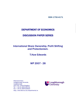 DEPARTMENT OF ECONOMICS DISCUSSION PAPER SERIES