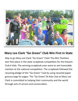 Mary Lee Clark “Go Green” Club Win First in State