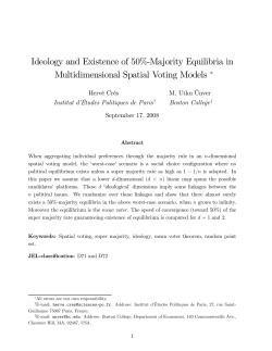 Majority Equilibria in Multidimensional Spatial Voting Models