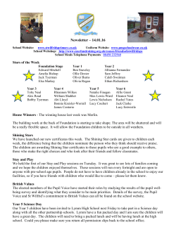 Newsletter &ndash; 14.01.16 - St Wilfrid`s CofE Primary School