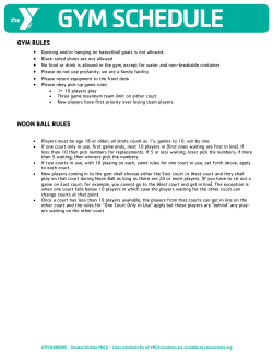 Gym Rules - Greater Wichita YMCA