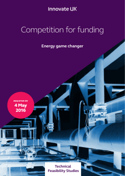 Competition for funding | Energy game changer