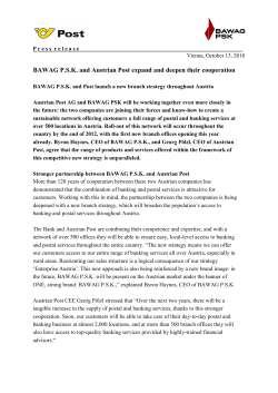 20101013 Deepened cooperation with Post