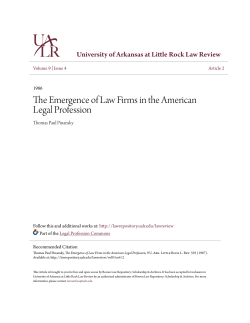 The Emergence of Law Firms in the American Legal Profession