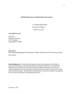 CEO Risk Preference and Risky Investmentsx
