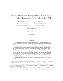 Expropriations and Foreign Direct Investment in a Positive Economic