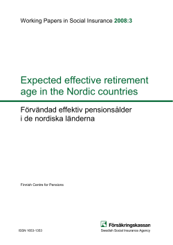 Expected effective retirement age in the Nordic countries